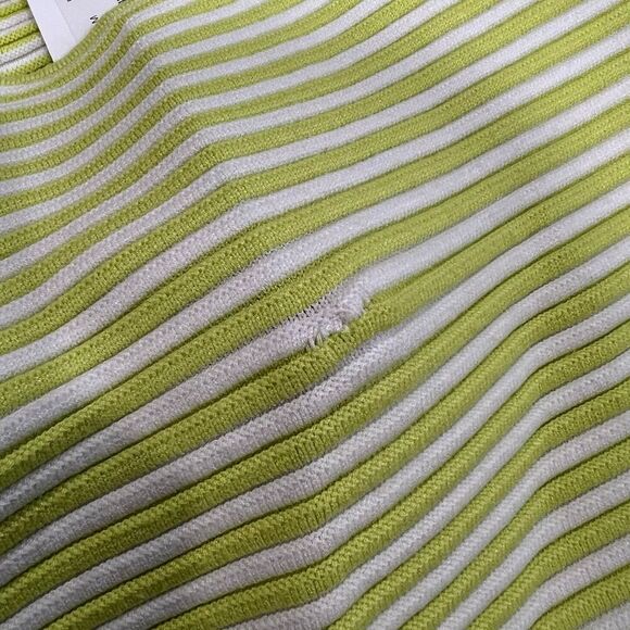 Toccin x RTR Yellow Striped Tie Front Midi Side Slit Dress M - Picture 4 of 6